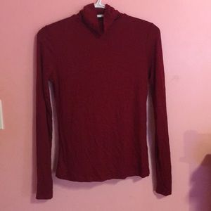Burgundy turtle neck